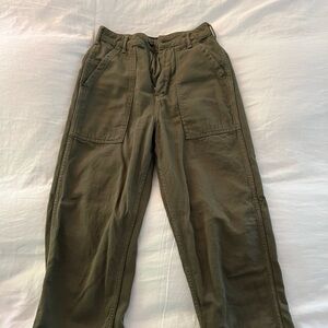 Topshop baggy army green pants